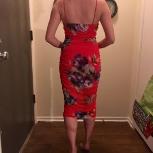 Orange floral dress